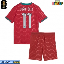 Portugal Joao Felix #11 Heimtrikotsatz Kinder WM 2026 Kurzarm (+ Kurze Hosen)
